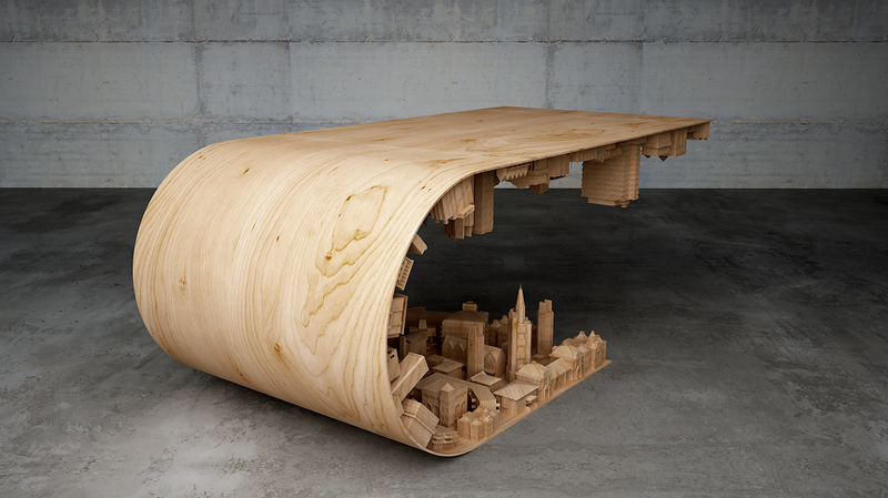 Illustration for article titled Practical 3-D Printing Looks Like a Crazy $4,500 Coffee Table